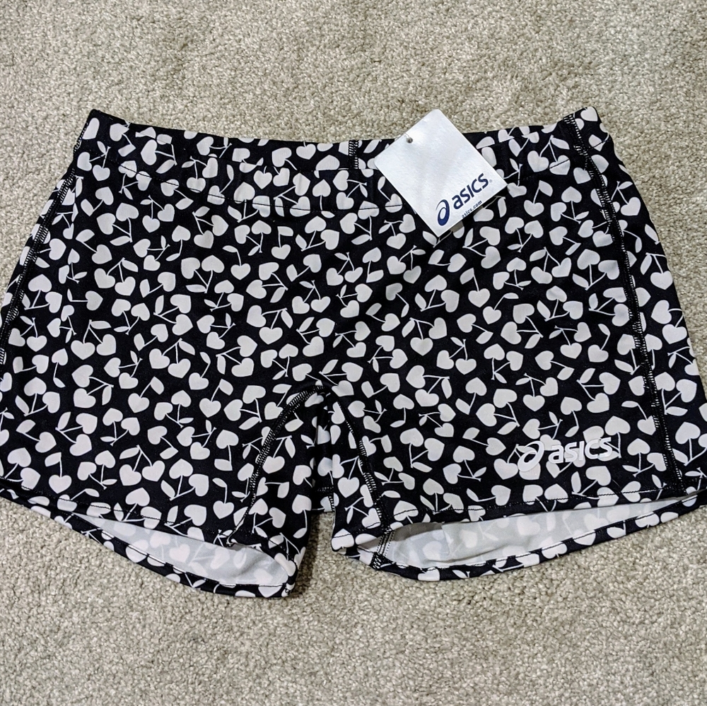 NWT ASICS Patterned Volleyball/Running Shorts